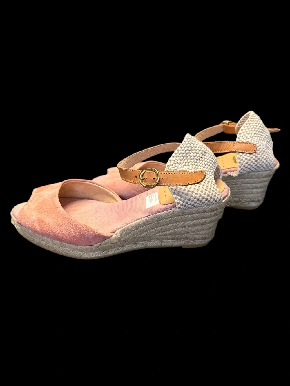 Kanna Spanish Suede Peep Toe Espadrille Wedges EU 39 / US 8.5–9